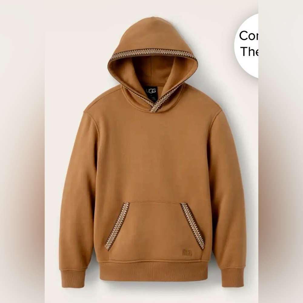 UGG Mens Brown Hoodie Sweater